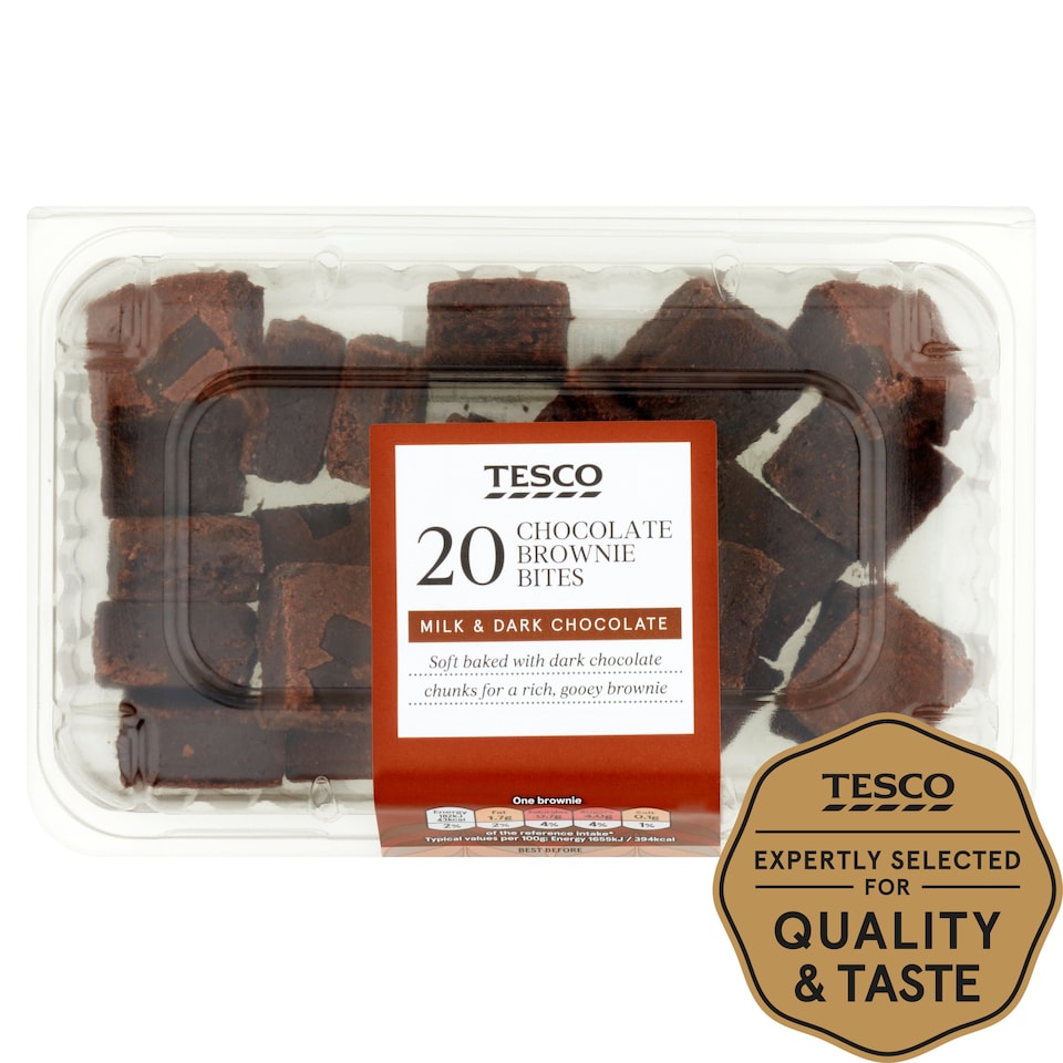 Tesco Chocolate Brownie Bites 20 Pack