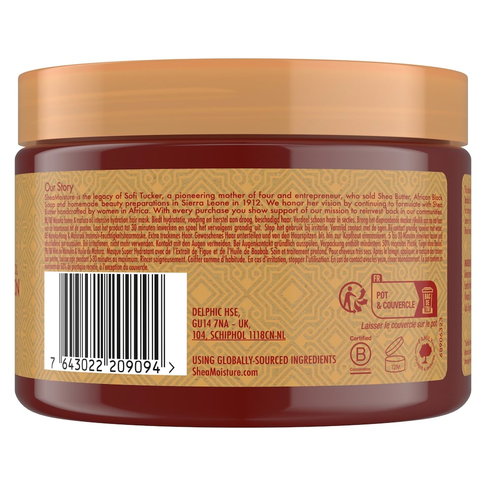 image 1 of Shea Moisture Hair Manuka Honey & Mafura Oil 355Ml