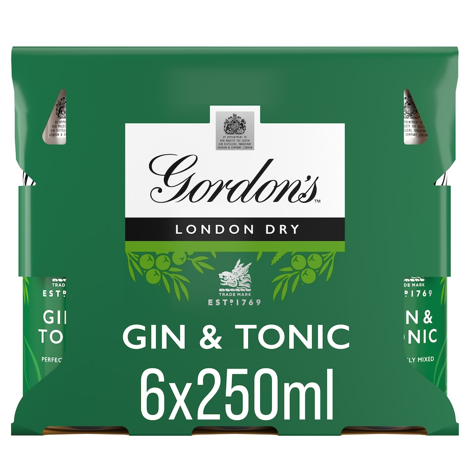 image 1 of Gordon's & Tonic 6x250ml 