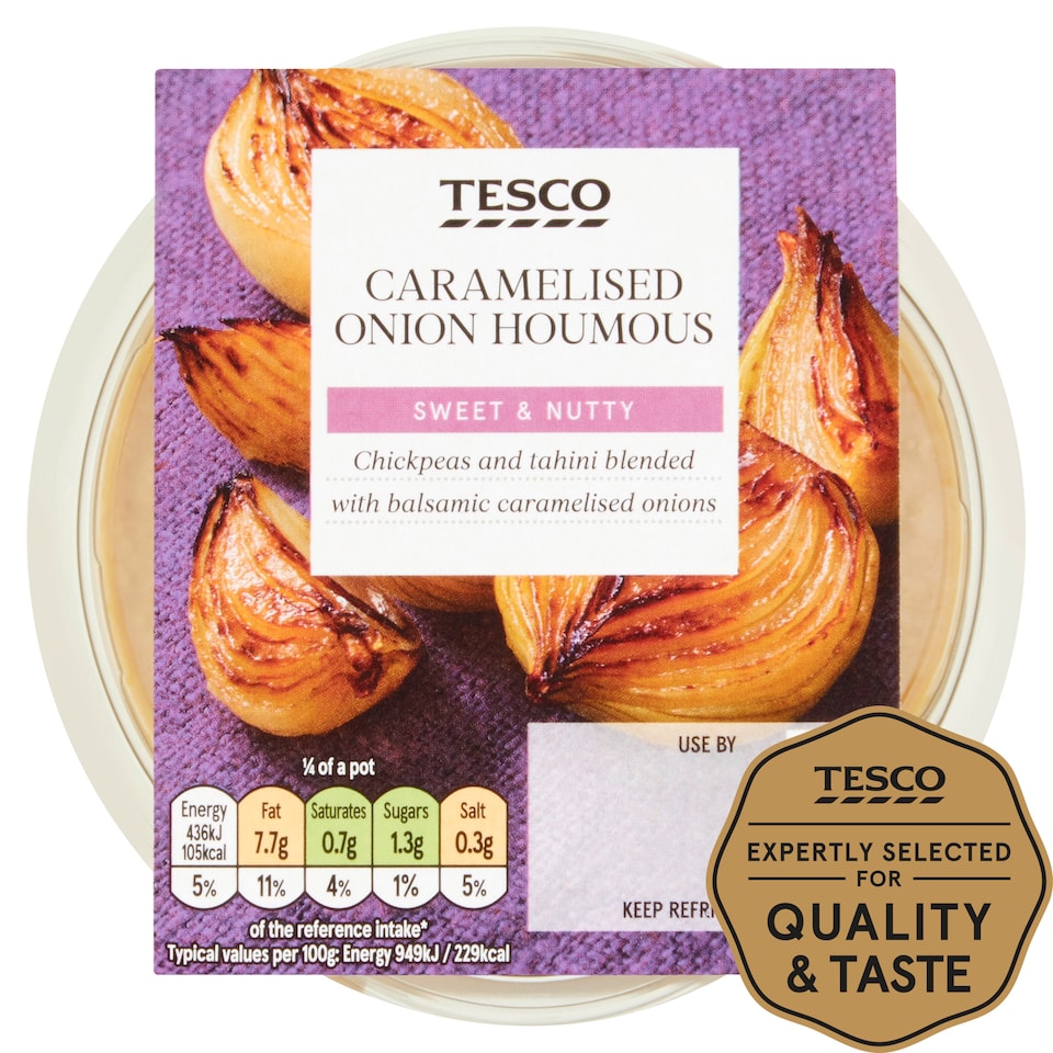Tesco Caramelised Onion Houmous 182G