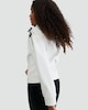 image 3 of F&F Girls Cotton Blend Bow Accent Stripe Sweatshirt in Cream