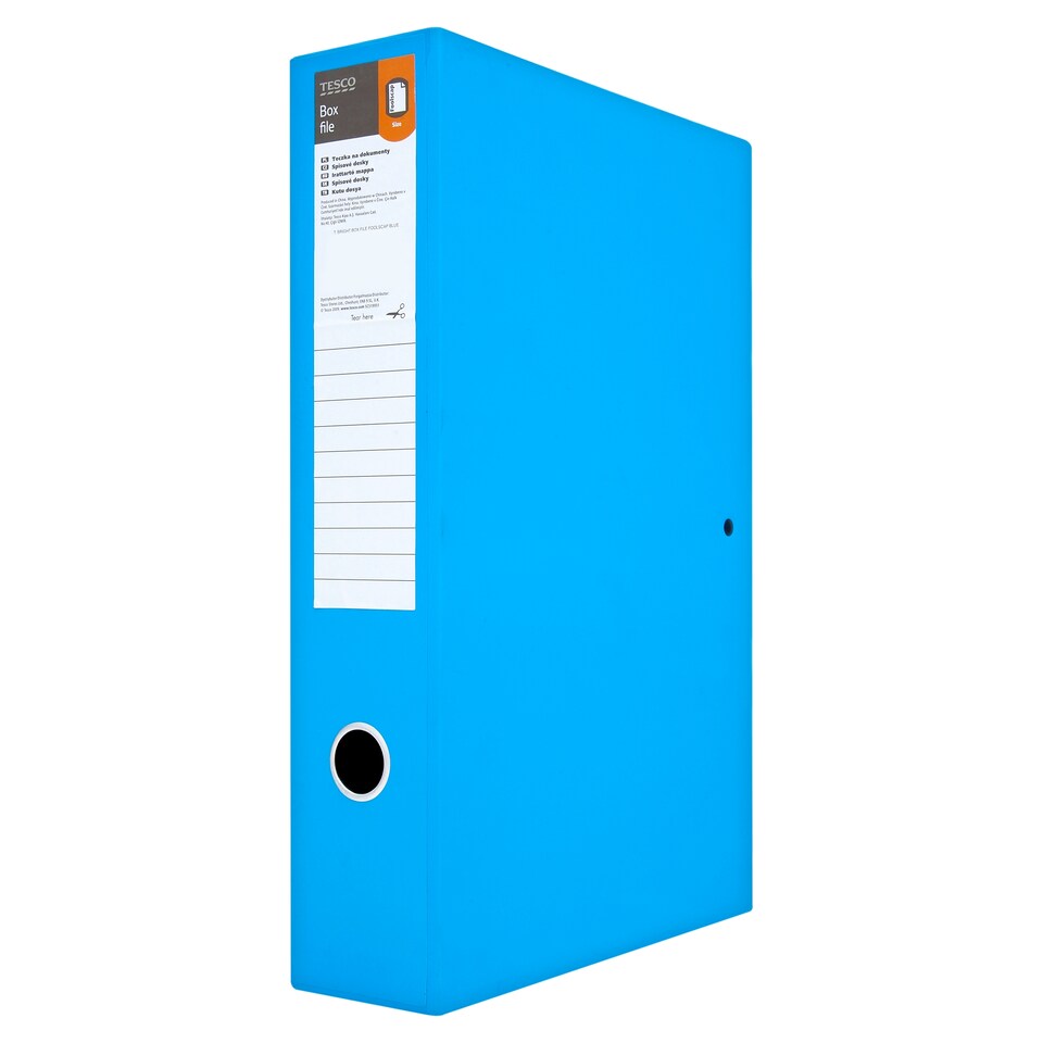 Tesco Foolscap Box File Teal