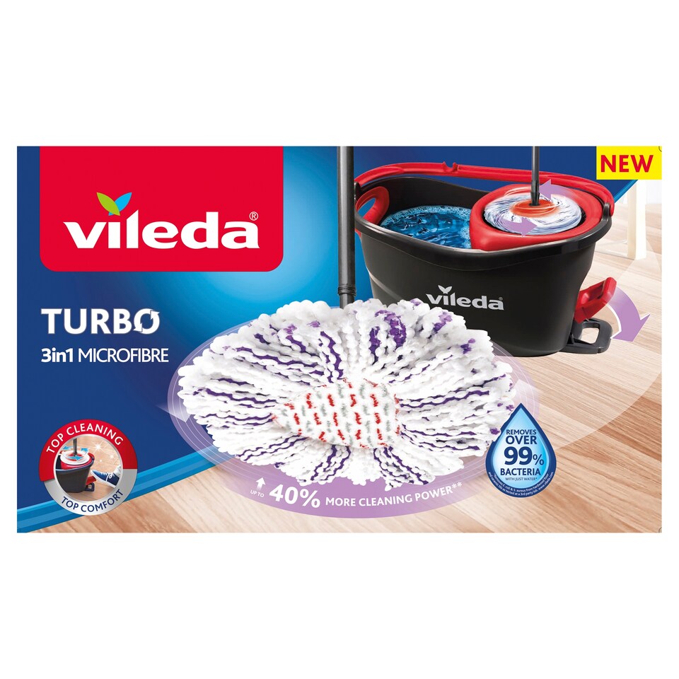 image 1 of Vileda Turbo 3in1 Microfibre Complete Set