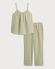 image 4 of F&F 2-Piece Pure Cotton Textured Double Cloth Pyjama Set in Green