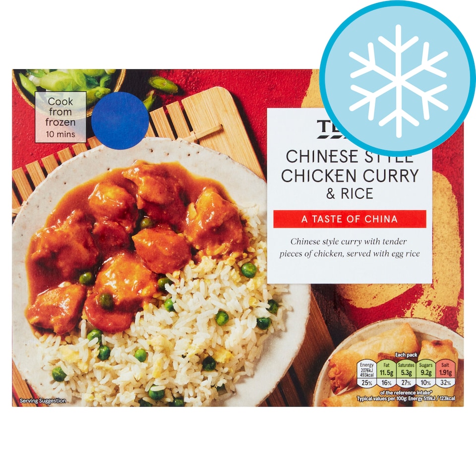 Tesco Chinese Style Chicken Curry & Rice 400g Tesco Groceries