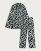 image 4 of F&F Christmas Tree Print Matching Family Christmas Button Through Pyjamas in Green
