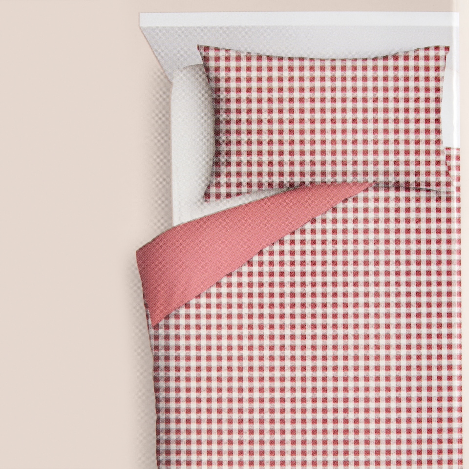 Obrázek 1 pro produkt F&F Home Berry Gingham Washed ložní souprava 140 cm x 200 cm