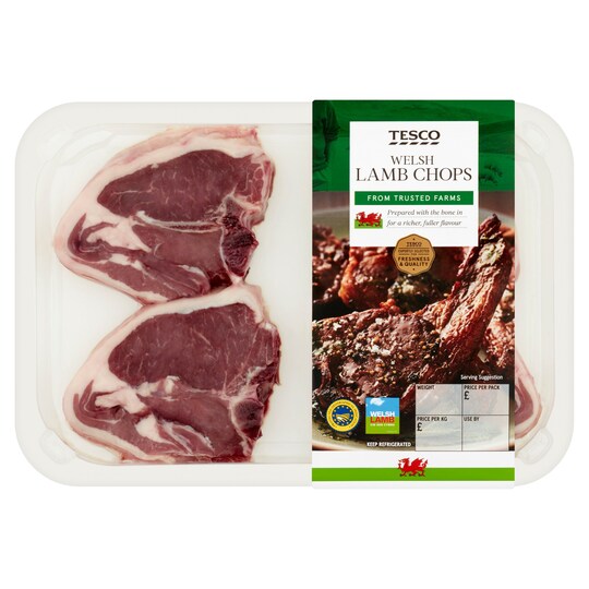Tesco Lamb Lamb Chops 300G Tesco Groceries