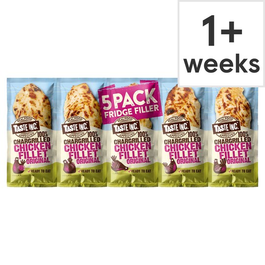 Taste Inc 100 Chargrilled Chicken Fillets Original 5X35g Tesco Groceries