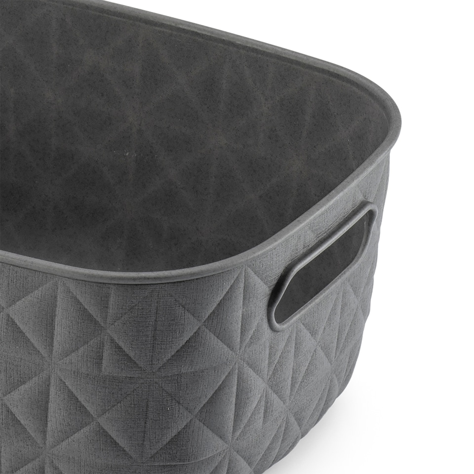 image 1 of Curver Softex Grey Storage Basket Small 4L