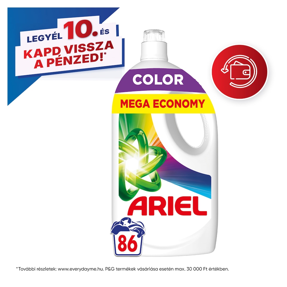 image 1 of Ariel Washing Liquid, 86 Washes, Color