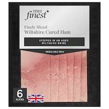 Tesco Finest Wiltshire Cured Finely Sliced Ham 125G