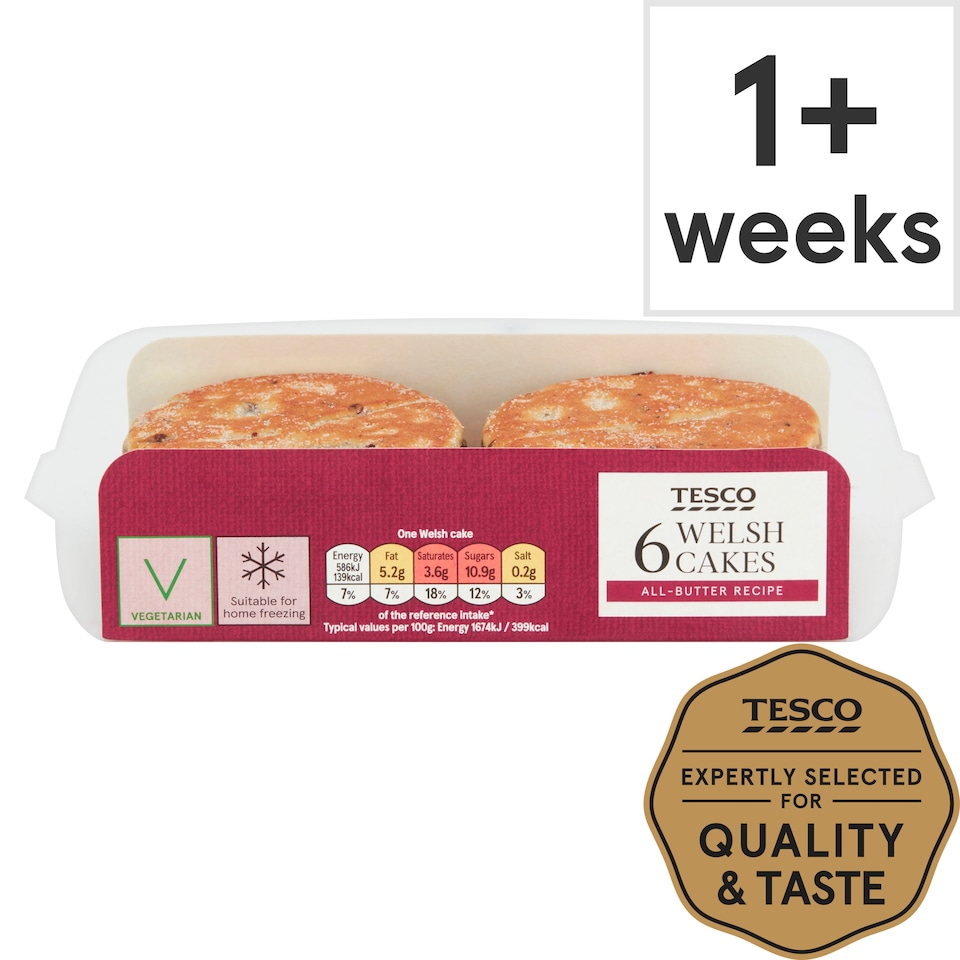 Tesco Welsh Cakes 6 pack