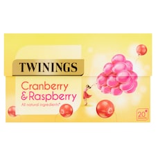 Twinings Cranberry & Raspberry Tea Bags 20 Pack 40g