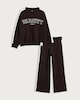 image 4 of F&F Active Girls AFTERCLASS  2-Piece Slogan Sweatshirt and Joggers Set in Brown