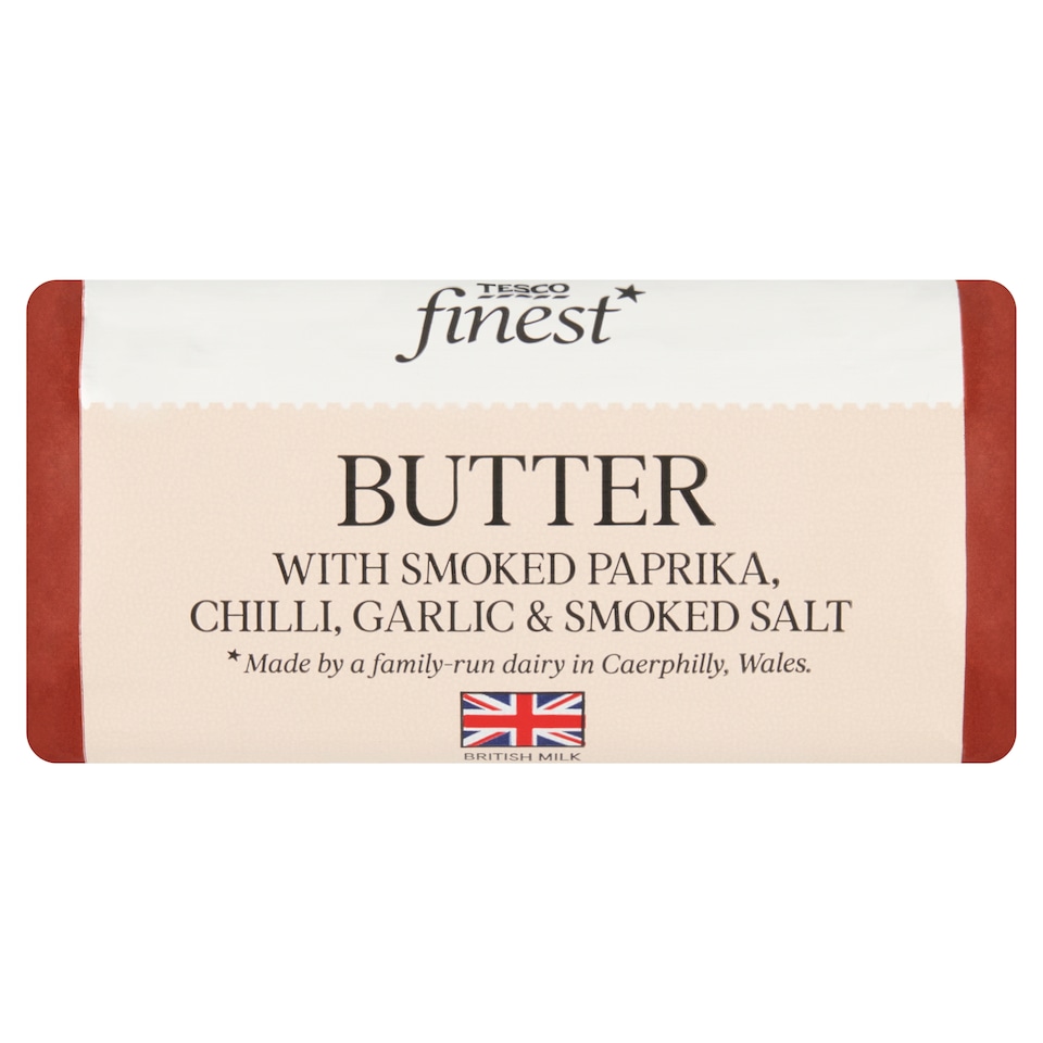 Tesco Finest Butter With Smoked Paprika, Chilli, Garlic & Smoked Salt 90g