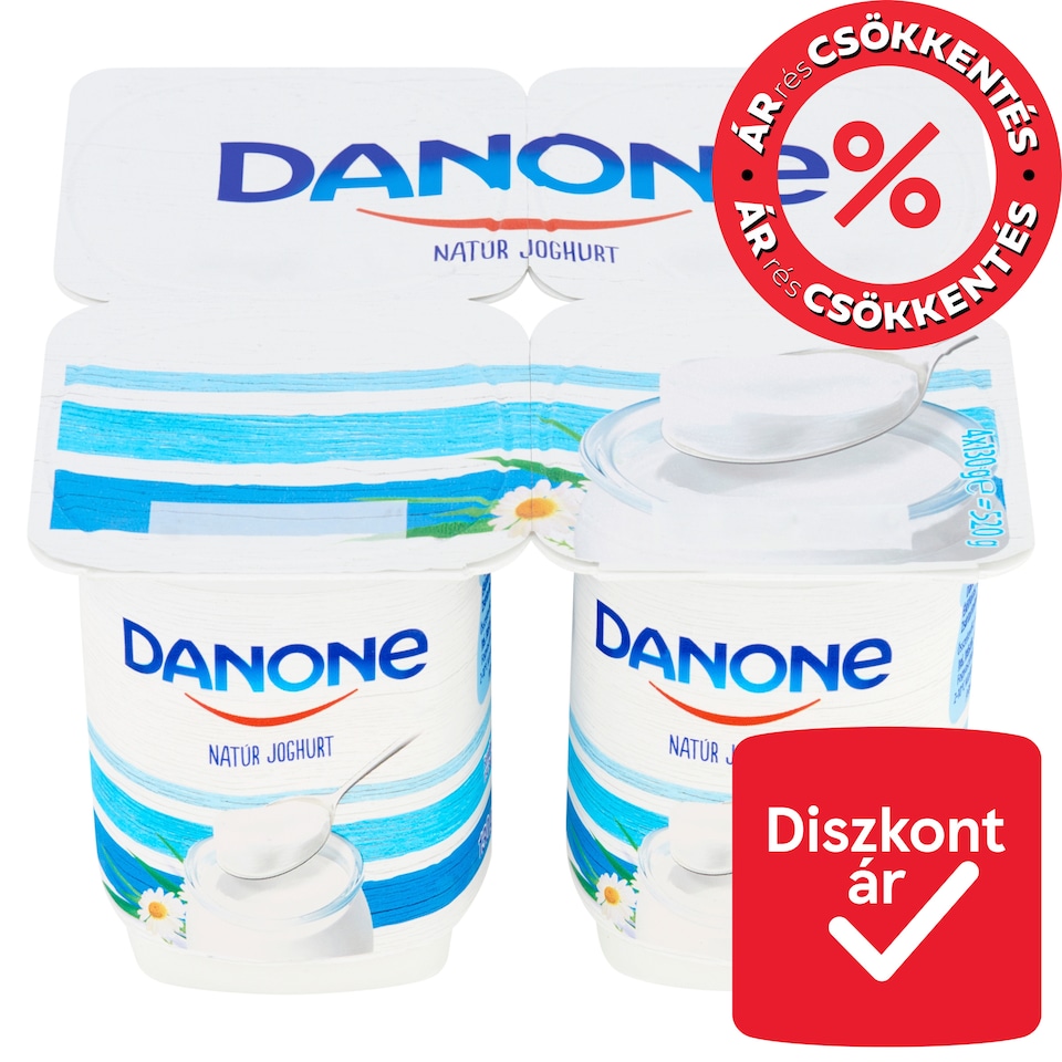  Danone élőflórás natúr joghurt 4 x 130 g