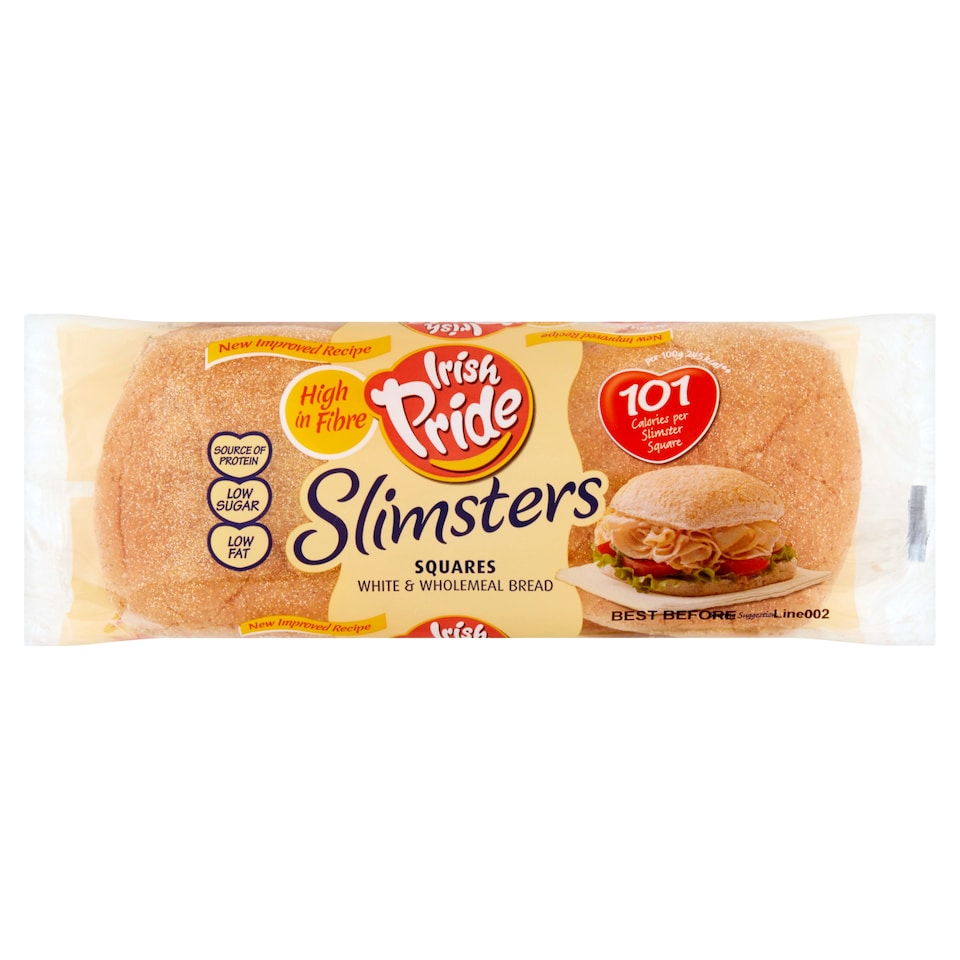 Slimsters Wholemeal Square Breads 4 Pack