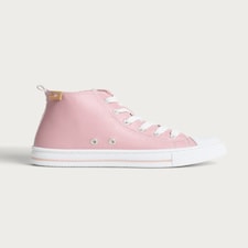 F&F Girls High Top Lace Up Trainers in Pink