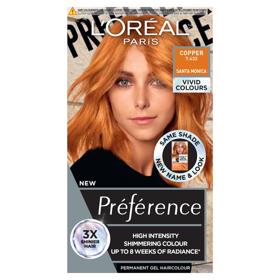 image 1 of L'Oreal Paris Preference Permanent Gel Hair Dye - Copper 7.432
