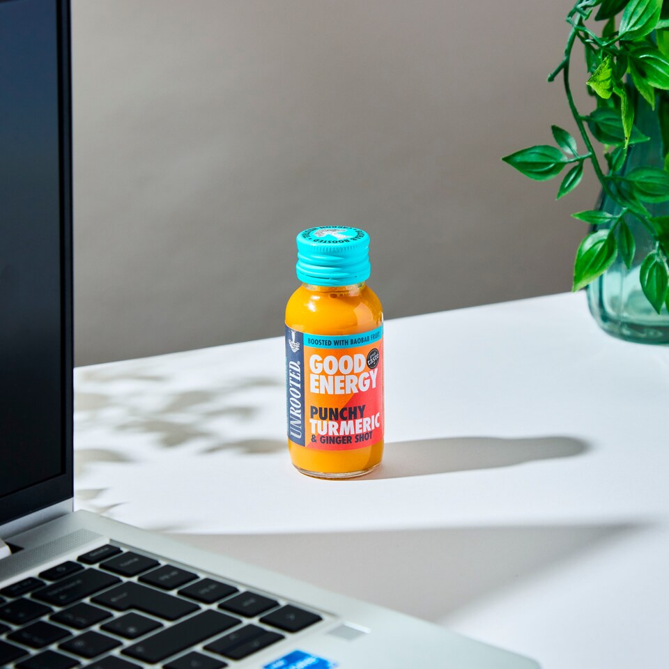 image 1 of Unrooted Good Energy Punchy Turmeric and Ginger Shot 60ml