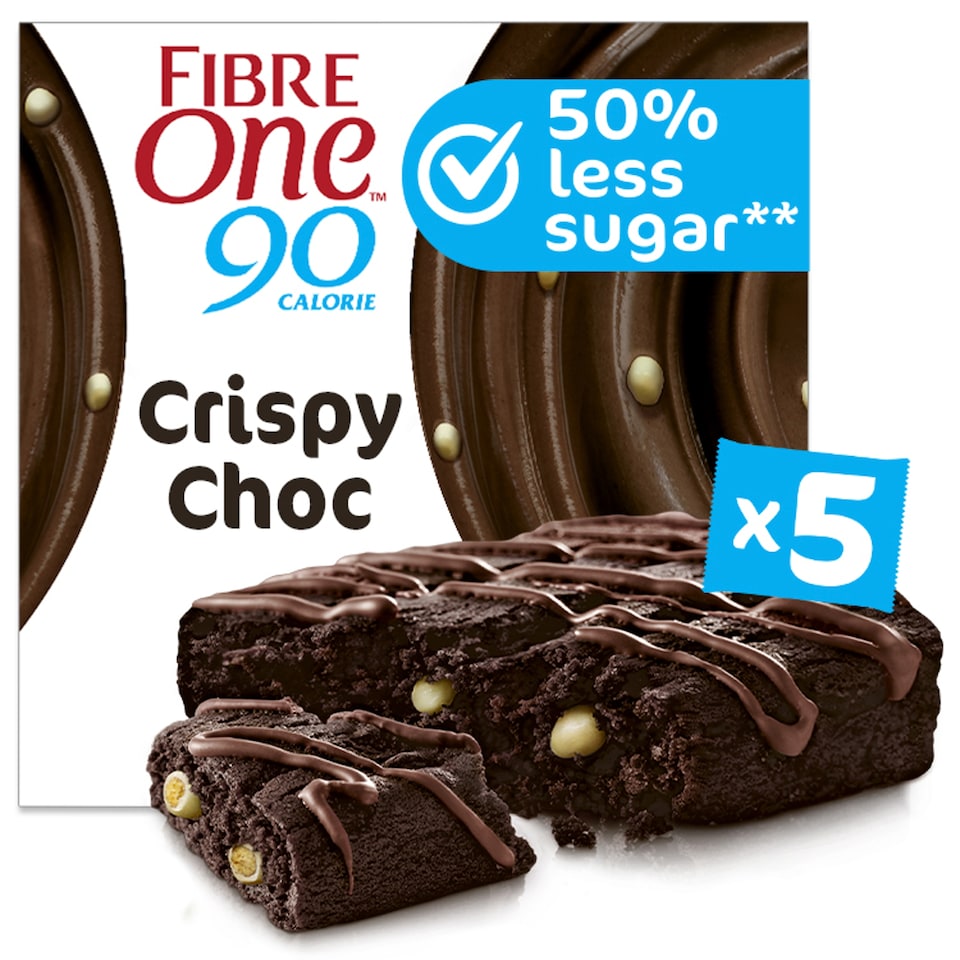 image 1 of Fibre One Snack Bars Crispy Chocolate Brownies 5X24g