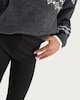 image 2 of F&F Girls fleece Lined Leggings  in Black