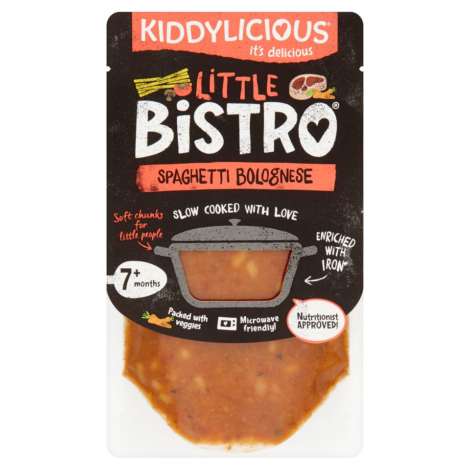 Kiddylicious Little Bistro Beef Spaghetti Bolognese 130G