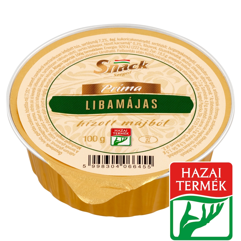 Snack Szeged Príma libamájas hízott májból 100 g
