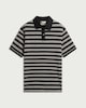 image 4 of F&F Edit Cotton Rich Striped Polo Shirt in Multi Black White