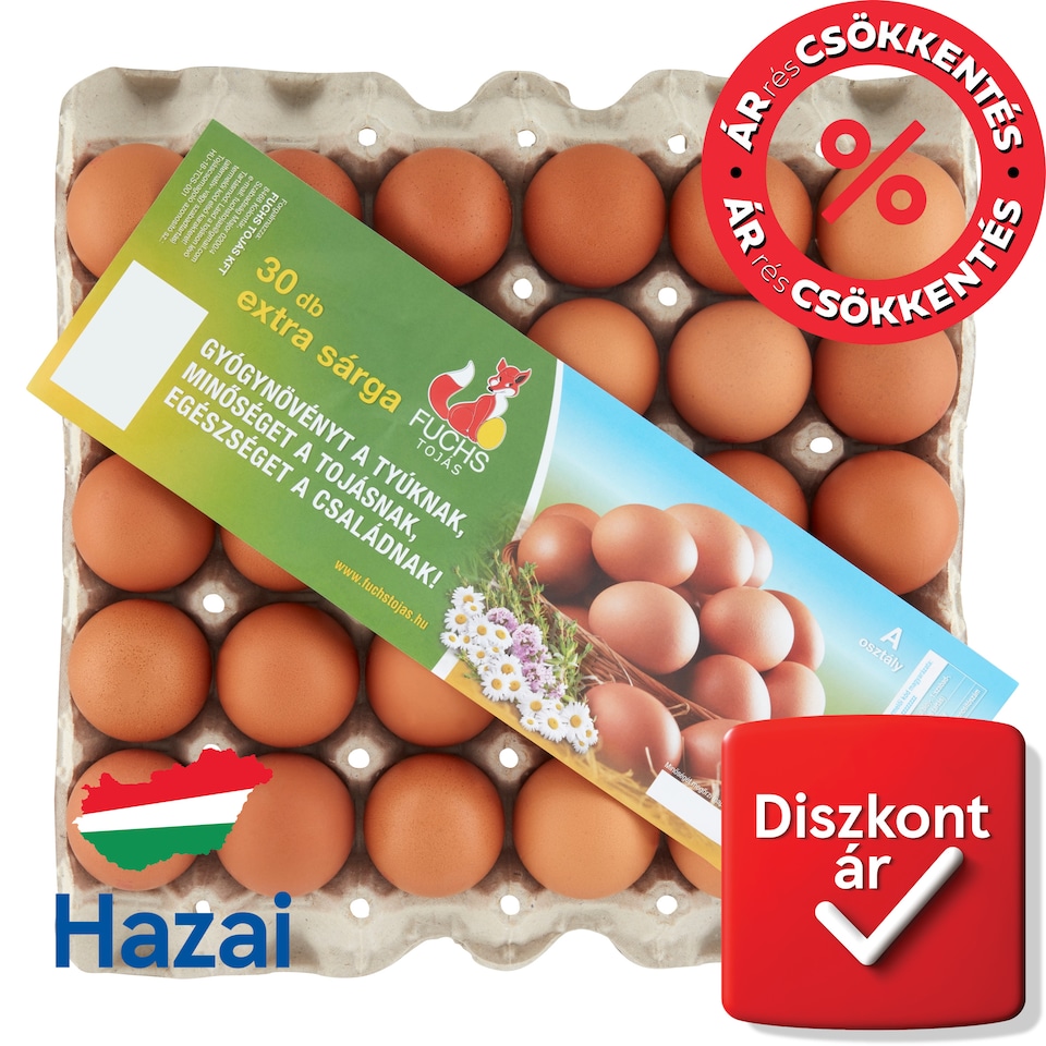image 1 of Fuchs Extra Yellow Egg M-L 30 pcs