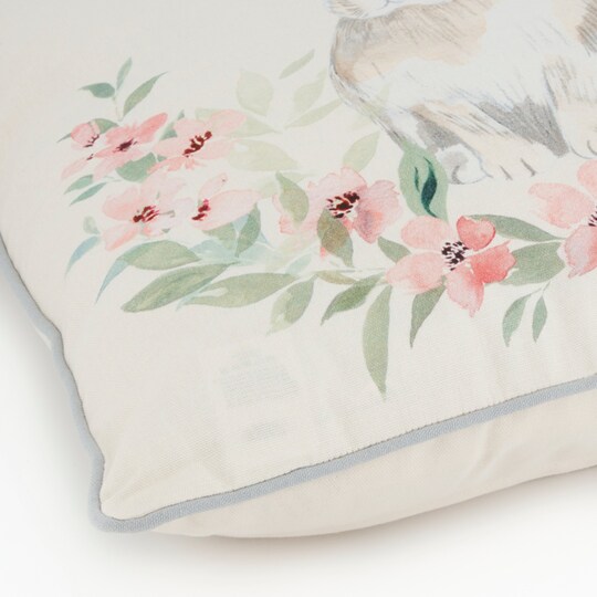 Fox & Ivy Printed Cushion Rabbit Tesco Groceries