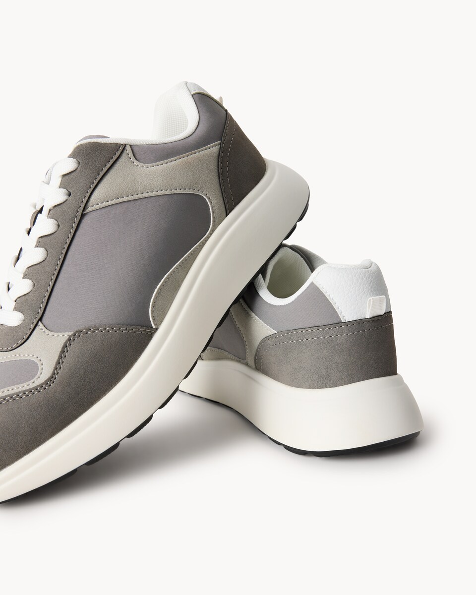 image 1 of SACHA Side Detail Trainers in Grey