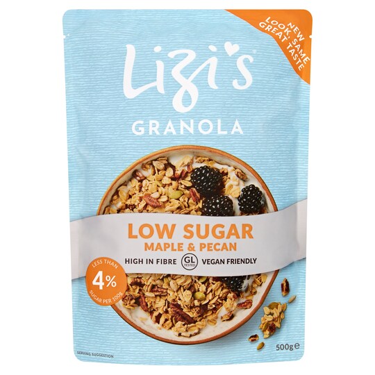 Lizi's Low Sugar Maple & Pecan Granola 500G Tesco Groceries