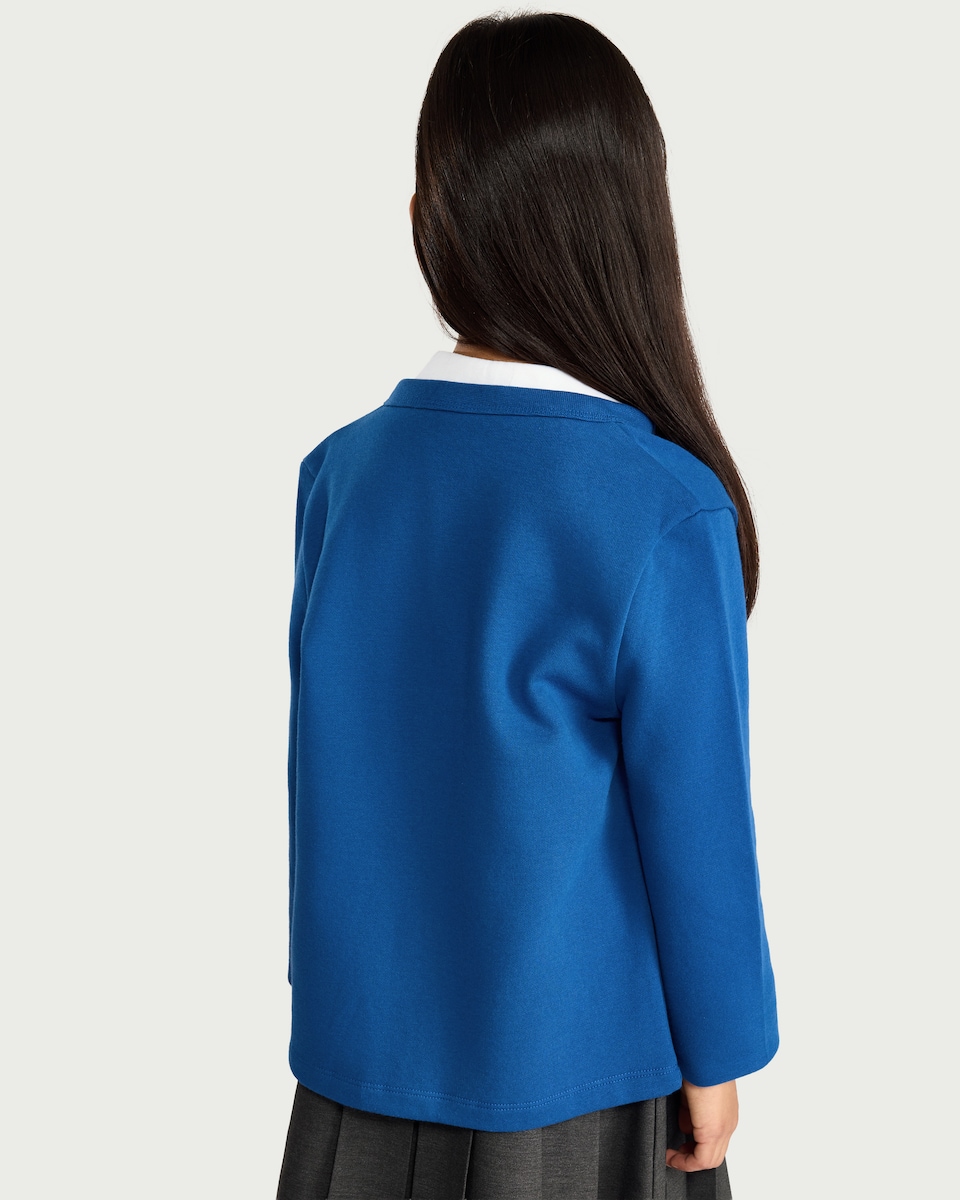 image 1 of F&F School Unisex 2-Pack Cotton Rich Sweat Cardigans in Blue