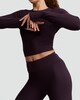 image 1 of Rise by Zara McDermott Ribbed Long Sleeved Pyjama Top in Purple