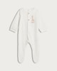 image 1 of Sophie La Girafe Cotton Rich Ribbed Sleepsuit in Multi White