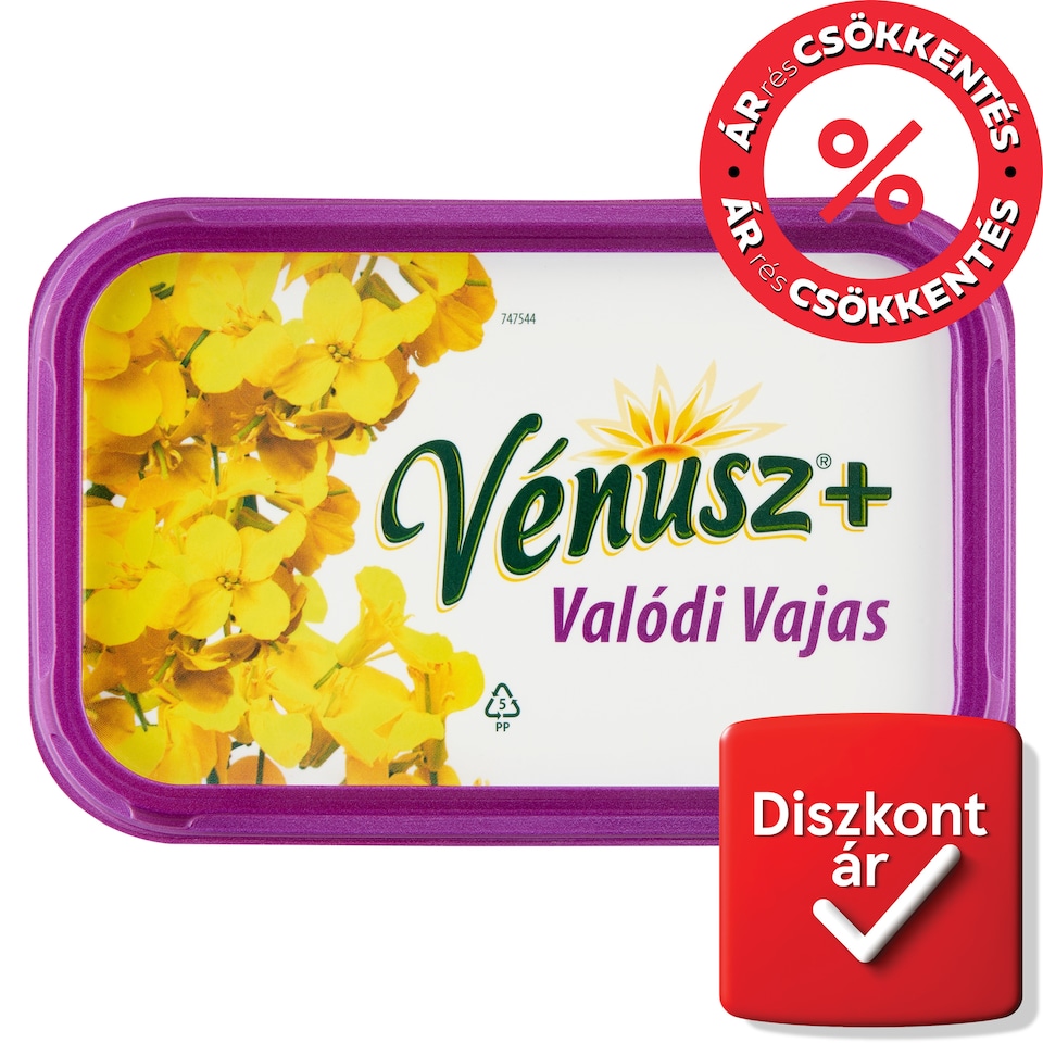 Vénusz+ Valódi Vajas 60% zsírtartalmú margarin 450 g  1. kép