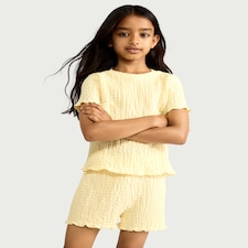 F&F Girls 2-Piece Textured Set in Yellow