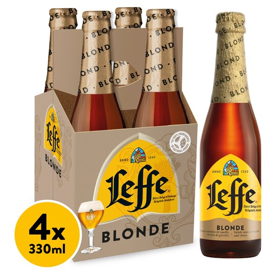 Leffe Blonde Beer 4 X 330Ml Tesco Groceries
