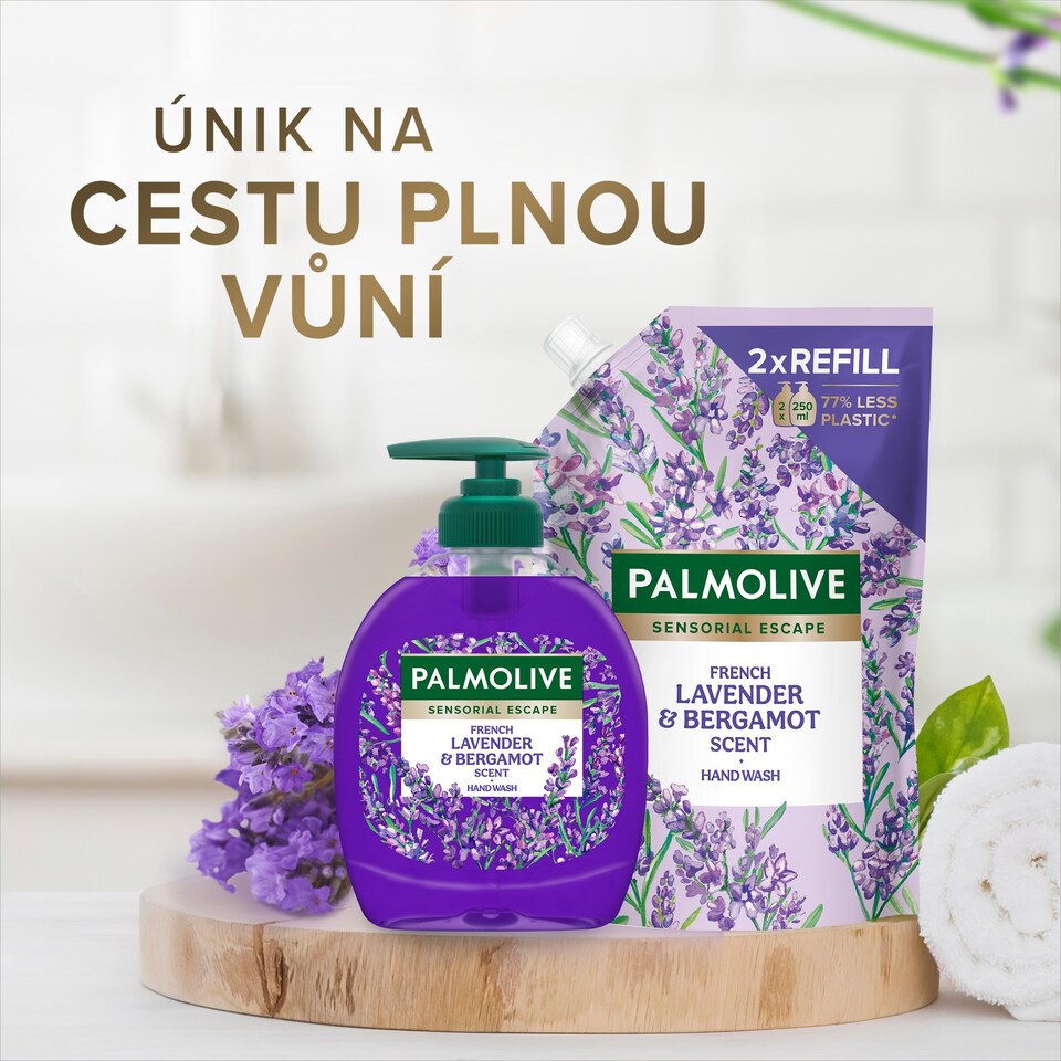 Obrázek 1 pro produkt Palmolive Sensorial Escape French Lavender & Bergamot tekuté mýdlo na ruce 500ml
