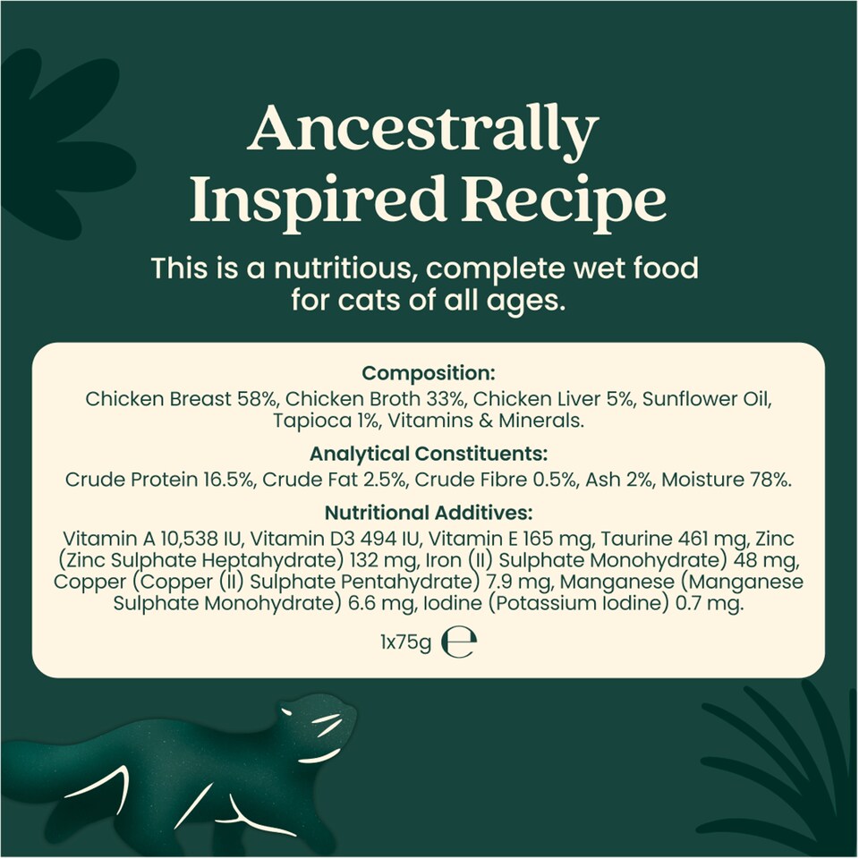 image 1 of Untamed Chicken Breast in Gravy Cat Food 75G
