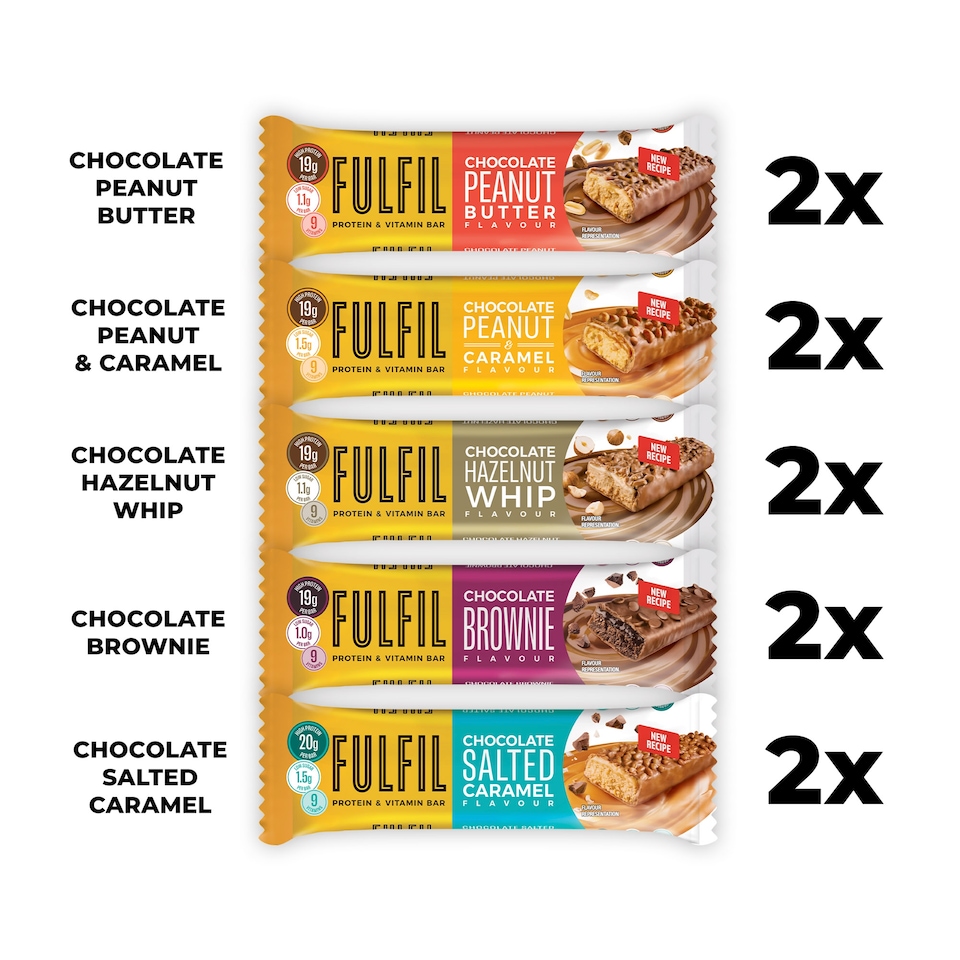 image 1 of Fulfil Protein & Vitamin Bar Mixed Pack 10x55g