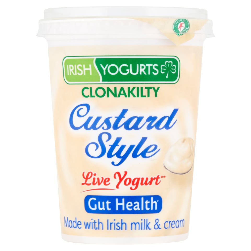 Irish Yogurts Clonakilty, Custard Style Live Yogurt 450g 