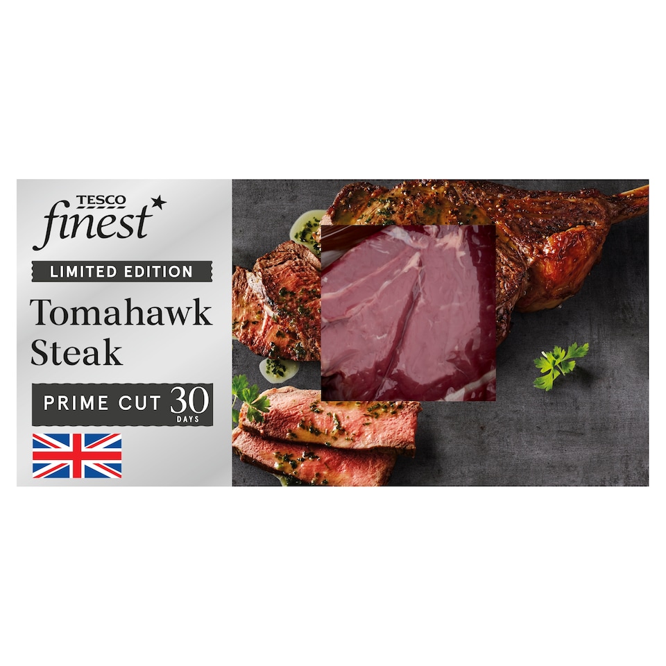 Tesco Finest Tomahawk Steak Wild Garlic Butter
