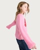 image 2 of F&F Girls Knitted Love Slogan Jumper in Pink