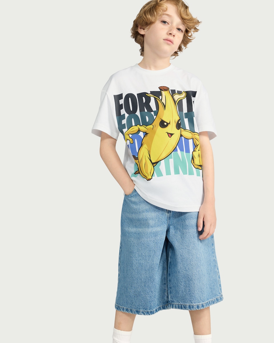 image 1 of Fortnite Pure Cotton T-Shirt in White