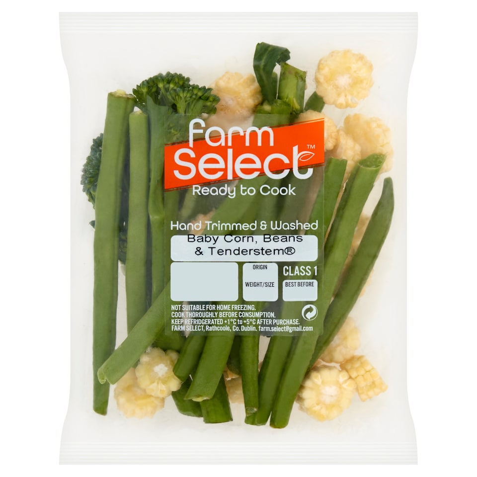 Farm Select Baby Corn Fine Beans & Tenderstem 80g