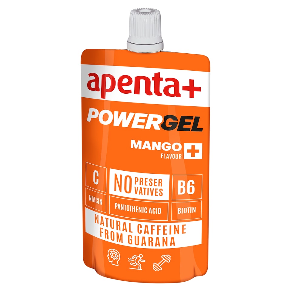 Apenta+ Mango Flavored Energy Gel with Guarana Extract and Added Vitamins 100 g
