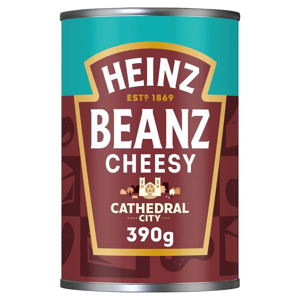 image 1 of Heinz Cathedral City Cheesy Baked Beans 390G